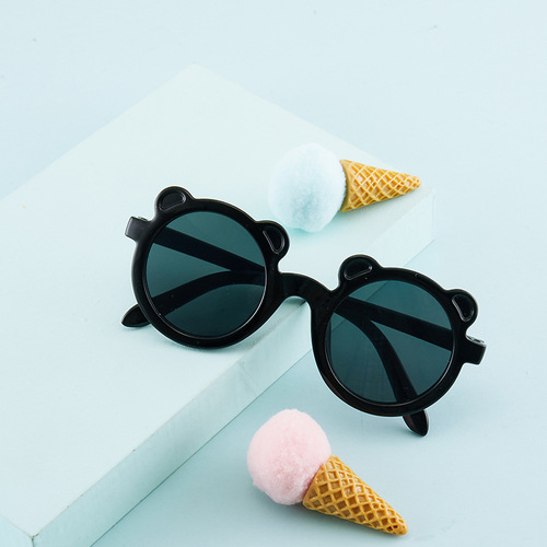 New Children's Sunglasses Cute Cartoon Bear Sunglasses for Kids, Children's Glasses, Baby Photo Sunshades