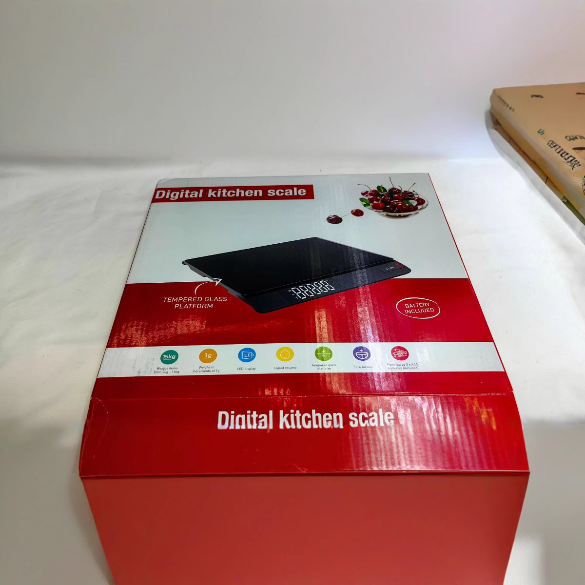 2024 escala de cocina de vidrio 15kg / 1g escala electrónica escala de horneado escala gramo