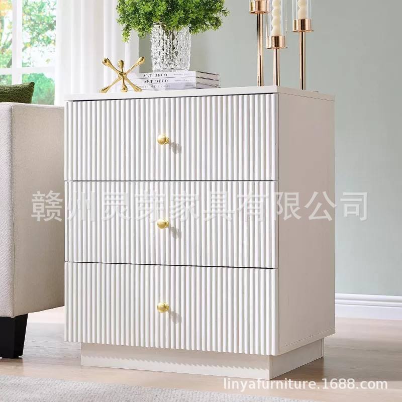 Mesita de noche personalizada transfronteriza con luces LED, recargable, pequeña, sencilla, moderna, para el hogar