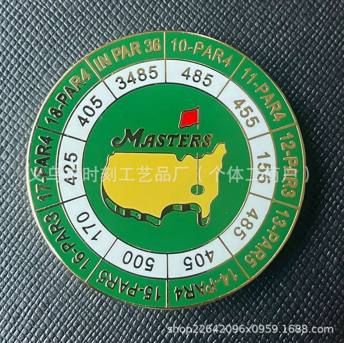 New SCORECARD GOLF BALL MARKER Masters Masters of Independent Station