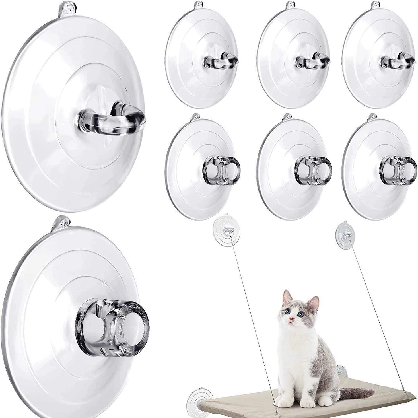 Стеклянное окно кошачье гнездо гамак присоска 2 8 Крестовое отверстие кольцо сильное всасывание прозрачный