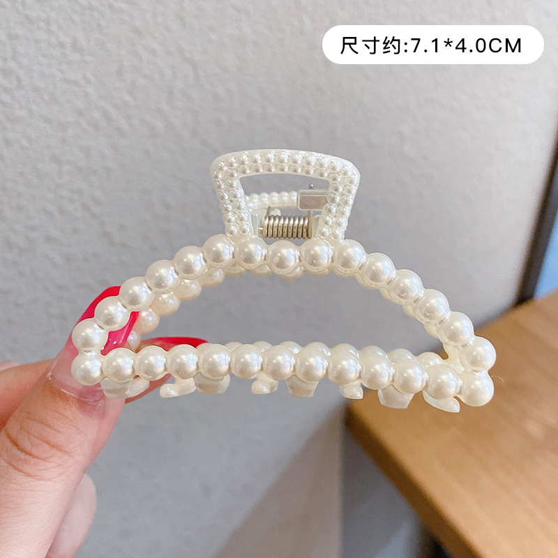 Clip de gelatina para mujer 2024 nuevo estilo de la parte posterior de la cabeza, clip de tiburón de pelo grande, clip de pelo, múltiples clips, horquilla simple, tocado