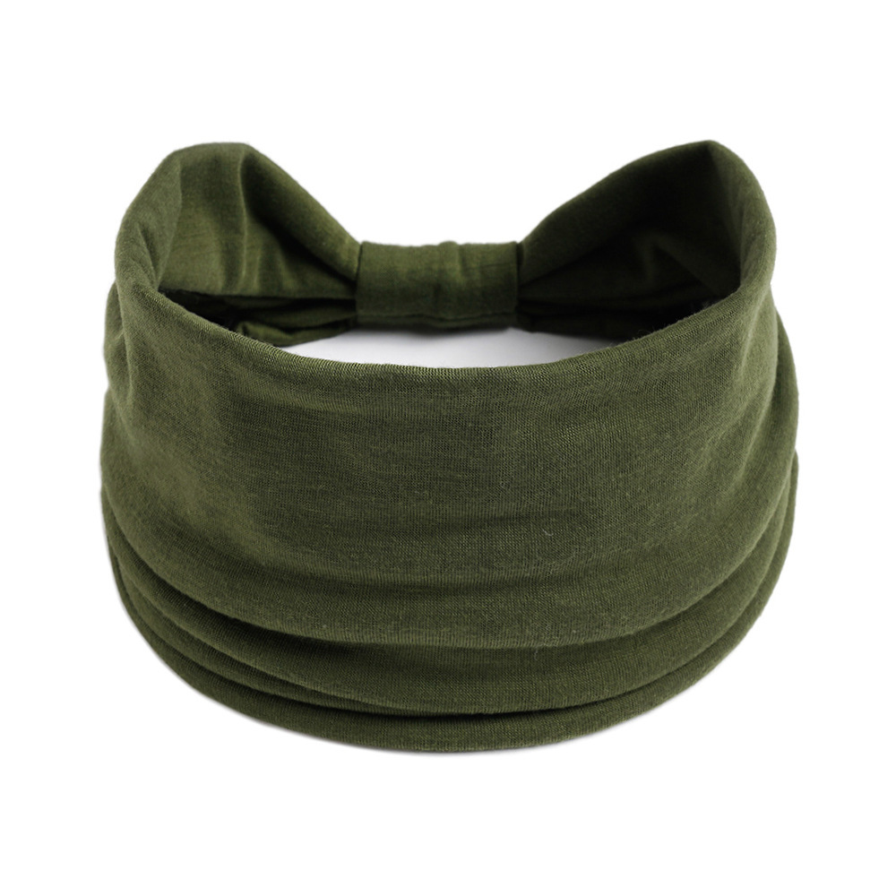 Yoga europeo y americano lavar la cara correa de cabello para mujeres cubrir el borde amplio turbante de cabello blanco protector de cabello transpirable frente cubierta banda de cabello absorción de sudor