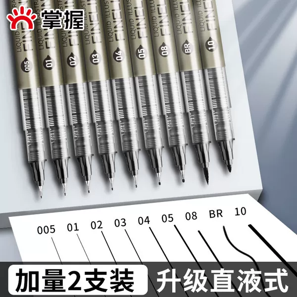 Master the Gfp5018 Needle Pen and Liner Pen Set for Students, Black Drawing Pens for Hand Art Drawing
