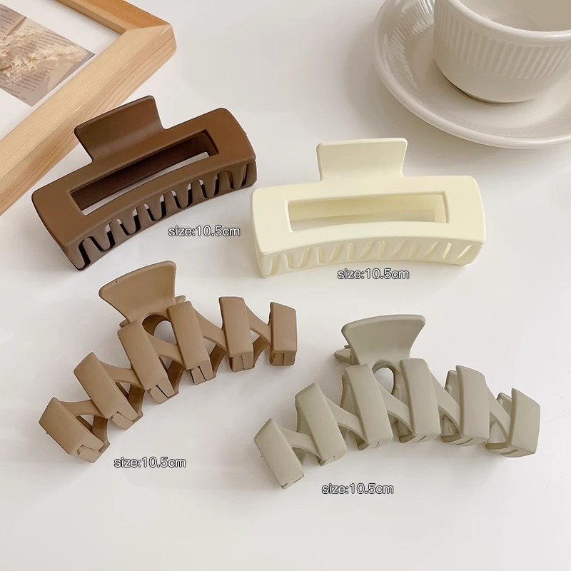 Horquilla de acrílico de las mujeres cuchara trasera updo clip de pelo grande celebridad de Internet elegante tiburón clip tocado simple horquilla