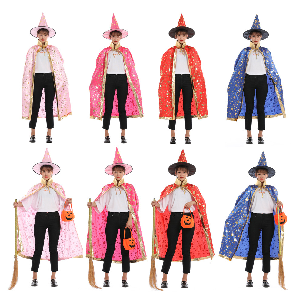 Capa de Mago para Halloween para Fiesta de Disfraces y Espectáculos