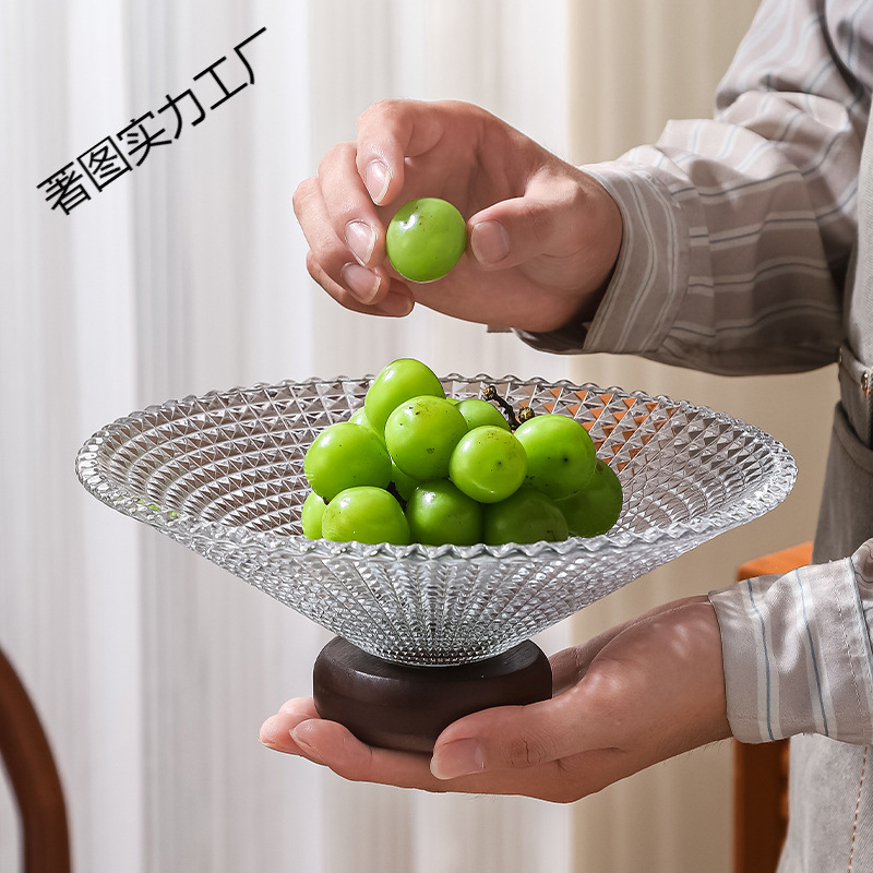 シンプルなフルーツプレート、リビングルーム、家庭用フレンチガラスキャンディー、高級コーヒーテーブル、軽い高級感、高価値スナックの保管とディスプレイ|undefined