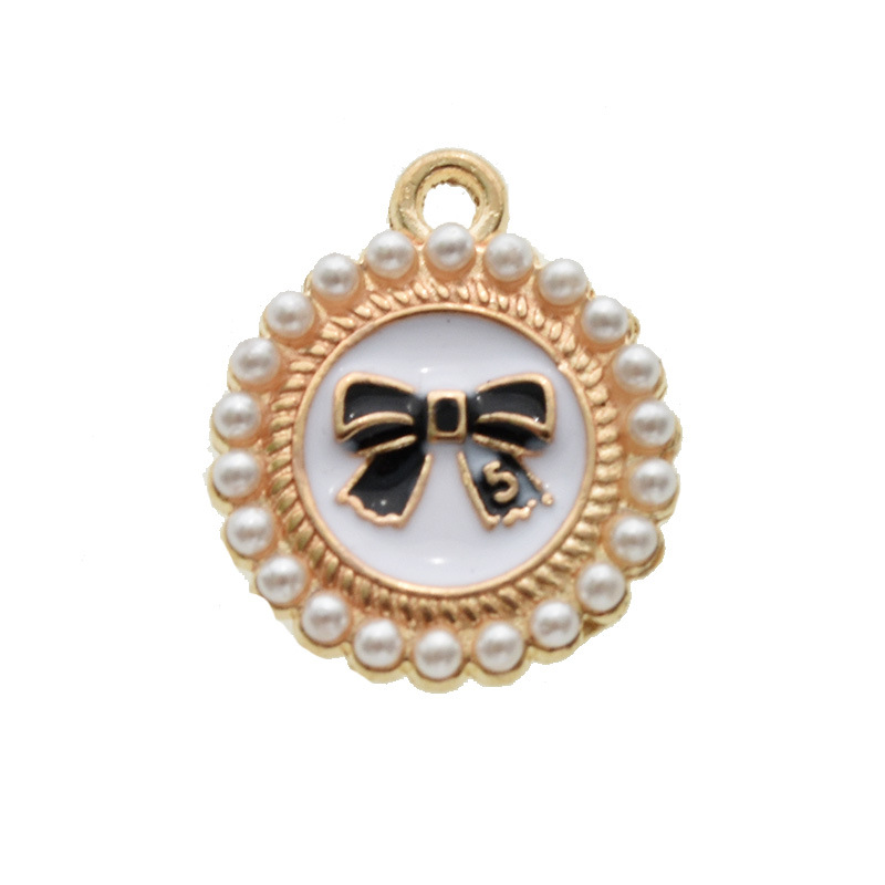 10 PCS/Package Alloy Artificial Pearls Rhinestones Enamel Plating Inlay Polished Pendant display picture 4
