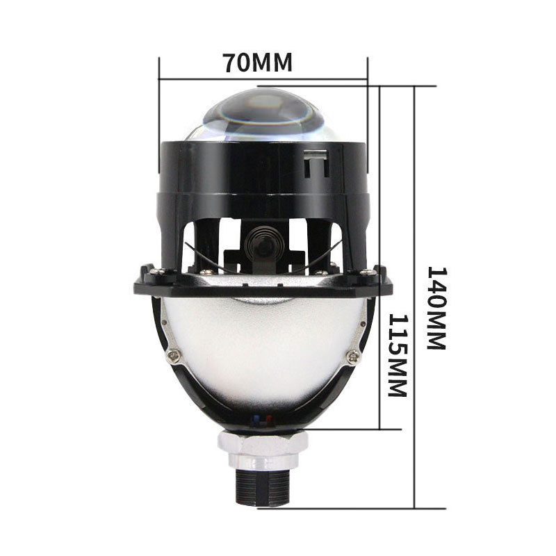 Nueva lente bifocal de gran venta, faro LED para coche de 2,5 pulgadas, lente láser de 65W, foco superbrillante, universal no destructivo