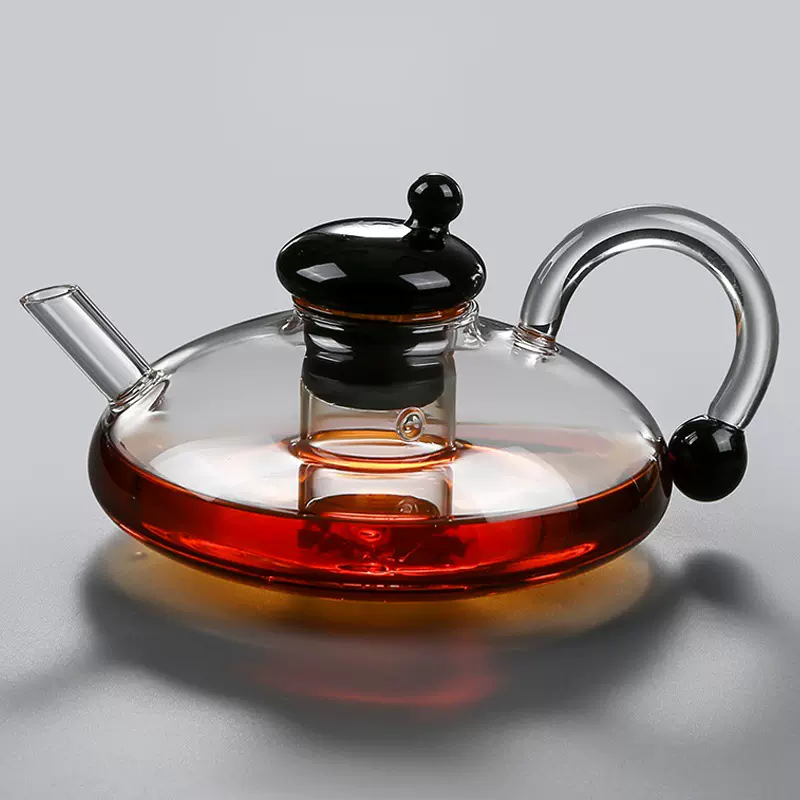 家用高硼硅玻璃鼠尾壶耐高温玻璃新款煮茶器茶水分离电陶炉烧水壶