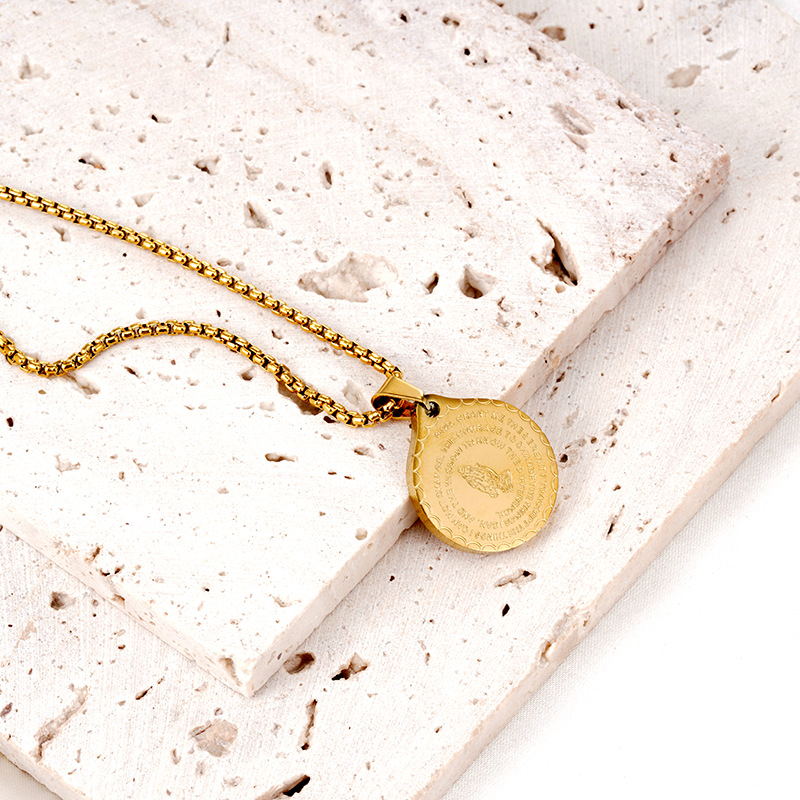 Fashion Letter Titanium Steel Plating Pendant Necklace 1 Piece