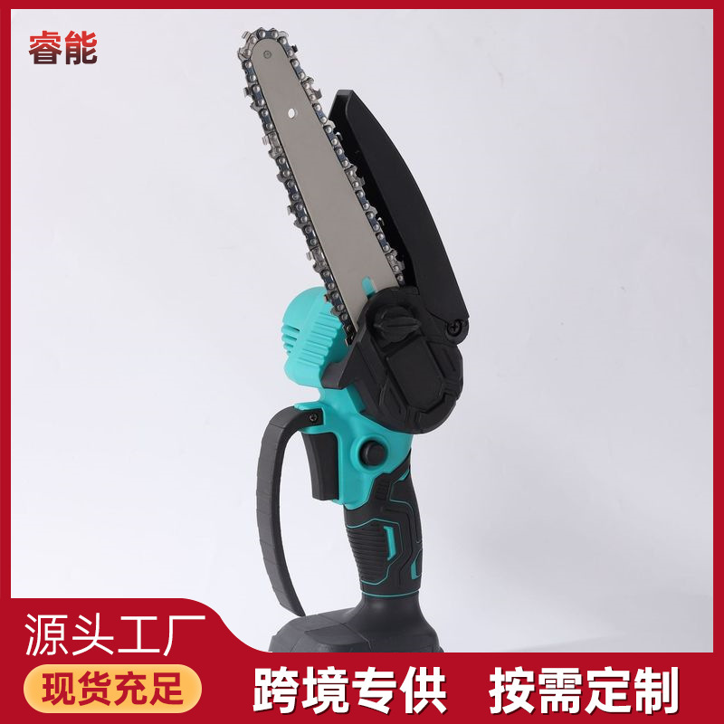 锂电锯亚马逊跨境木工电工便携式电动电链锯20V 小型锂电池充电款|undefined