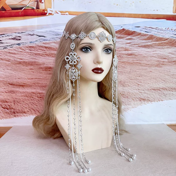Mongolian Elements Traditional Mongolian Headdress Alloy Headdress Exquisite Women's Mongolian Headdress Delicate Ethnic Style Hair Accessory
