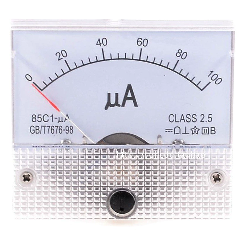 Микроампометр постоянного тока с указательным пальцем 85C1-50uA 100uA200uA 300uA500uA Механическая головка микроампометра