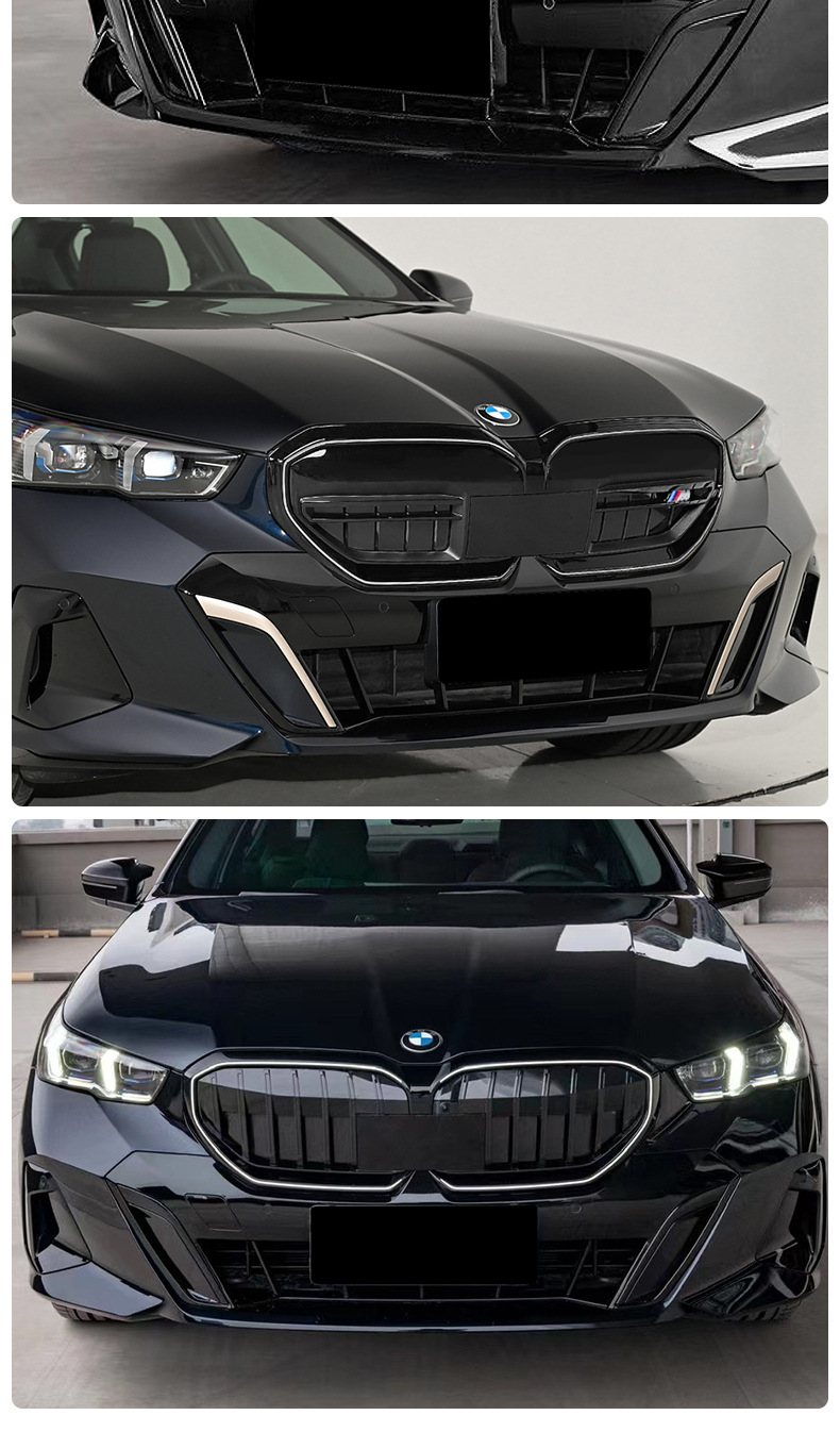 Suitable for 24-25 Model Bmw New 5 Series I5 Modified Original M60 Blackened Front Grille Black Warrior 530