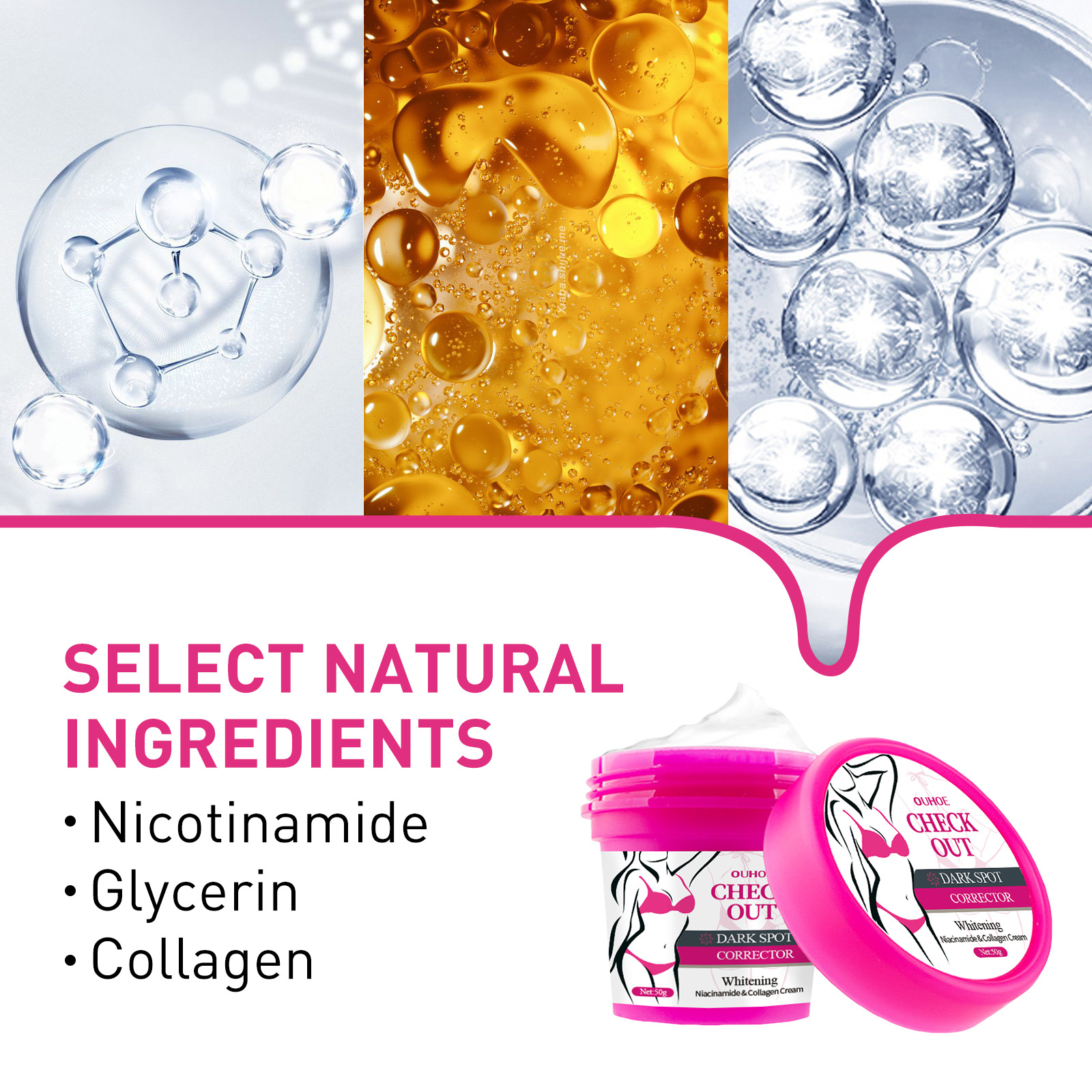 OUHOE Kollagen-Schönheitscreme zur Reduzierung von Melanin in den Achselgelenken, zur Befeuchtung des Körpers und zur Aufhellung der Haut_voghion.com