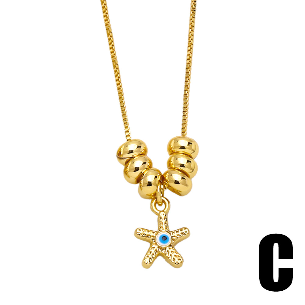 Fashion Star Butterfly Elephant Copper Necklace Plating Zircon Copper Necklaces