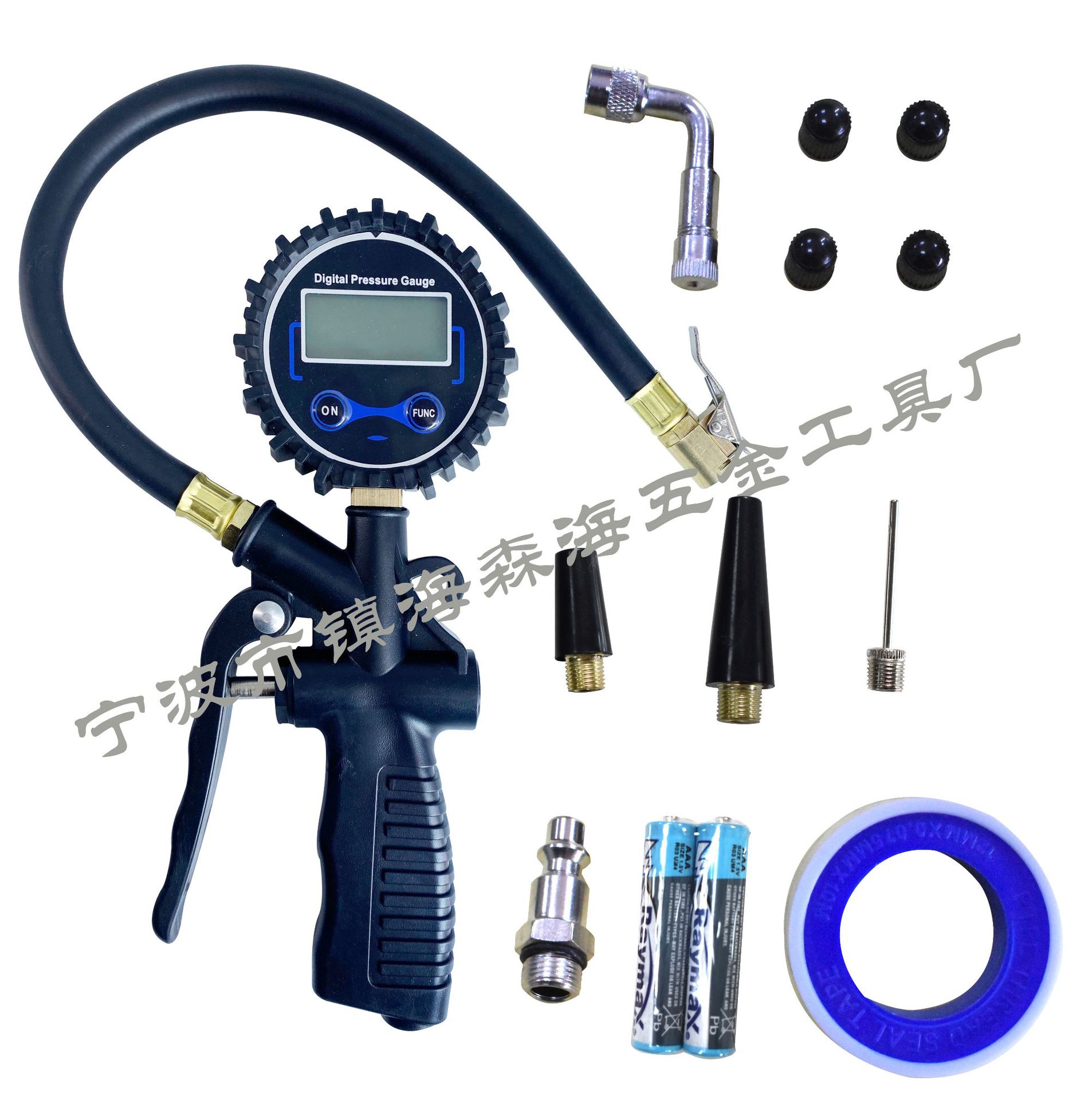 汽车胎压计胎压枪气压表 数显胎压检测表汽车轮胎压力表吹尘枪