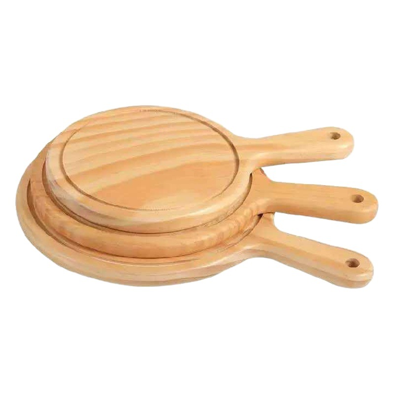 Placa de pizza de madera bandeja de madera maciza filete pan placa olla caliente restaurante sushi Pino pizza placa de madera