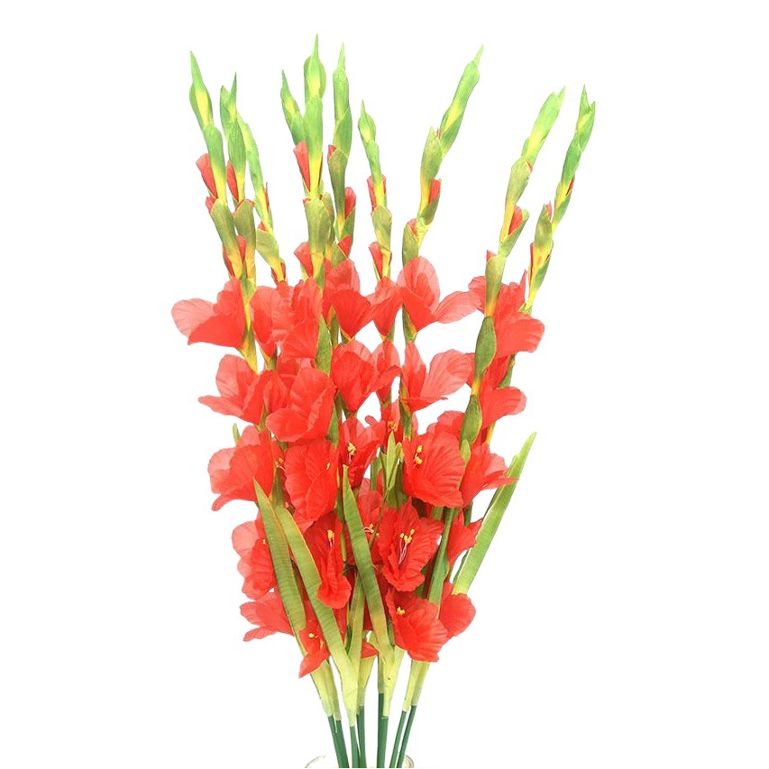 Alta simulación seda flor 8 Acorus calamus orquídea decoración de escritorio simulación Gladiolus
