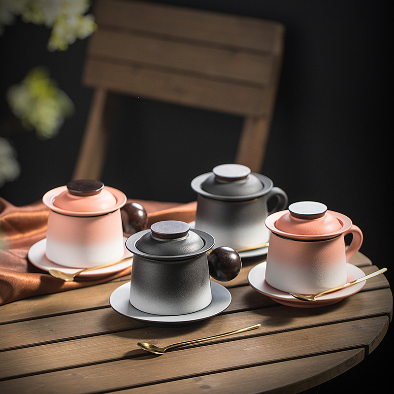 Japanese Ceramic Tea Cup,High-end Mug,Creative Personality Cup,Gradient Coffee Cup,Souvenir Cup