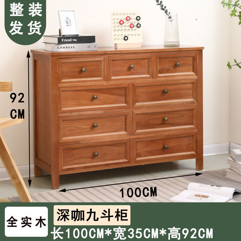 armario de madera maciza armario de almacenamiento dormitorio casero armario de almacenamiento multicapa sala de estar contra la pared armario de cinco armarios modernos simple cajón