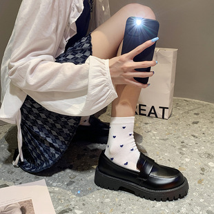 JK Japanese British Style Small Leather Shoes Women's 2024 New Style Elegant Retro College Single-layer Shoes Women's Platform Loafers