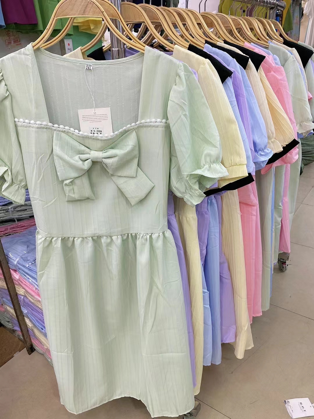 Mixed candy color dresses wholesale no cherry-picking China supplier