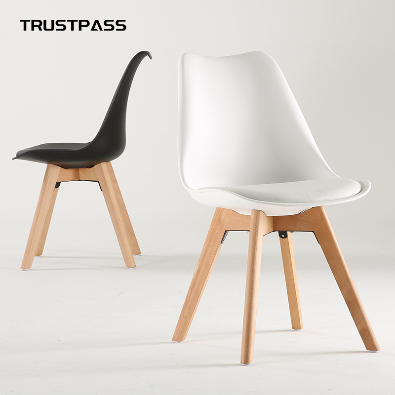 INS Nordic plastic table chair creative minimalist furniture tulip chair fashion soft bag ims chair