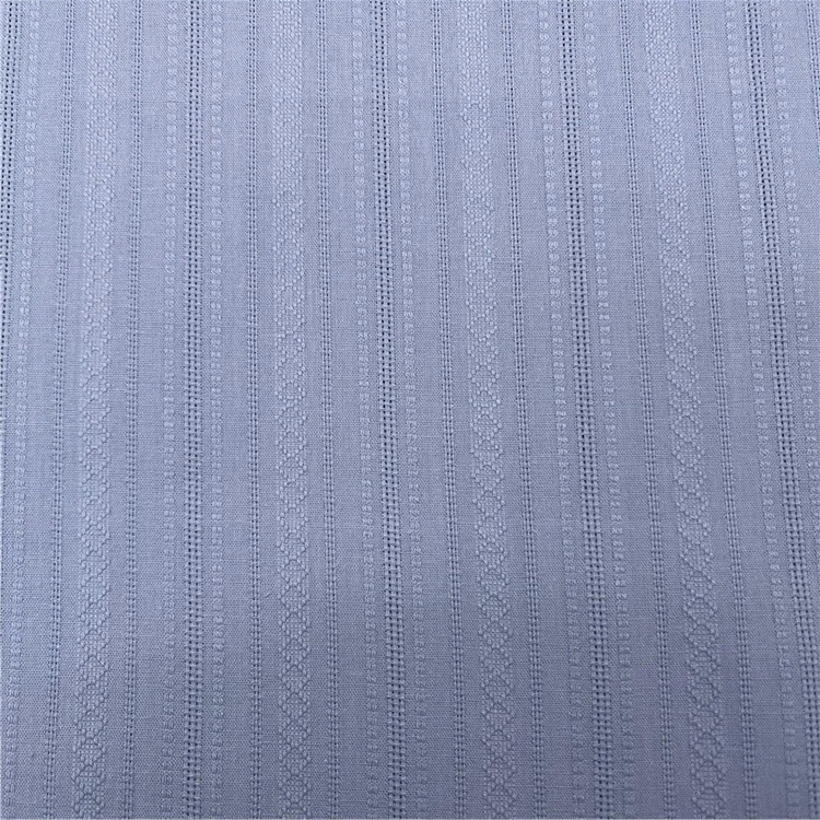 Nuevo diseño textil de rayas 100% algodón jacquard tela de mujer