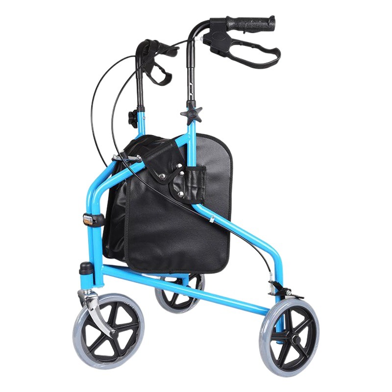 Fábrica Youbu ancianos rehabilitación auxiliar carro de compras plegable con freno ayuda para caminar tres ruedas