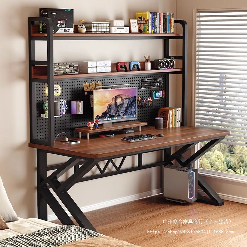 Solid Wood Computer Desk Desktop Simple Bedroom Study Table Home Desk Desk Office Desk Hole Board E-Sports Table