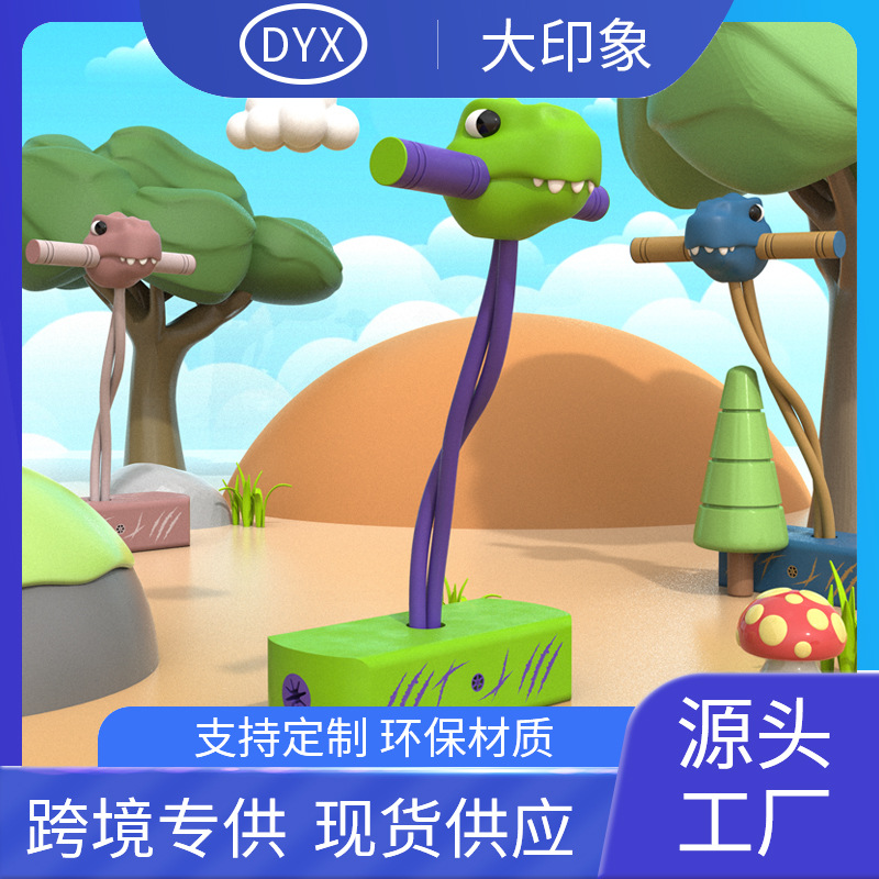 Comercio exterior nuevo dinosaurio de dibujos animados saltar varilla niños Rana saltar kindergarten equilibrio tablero al aire libre juguete entrenamiento físico