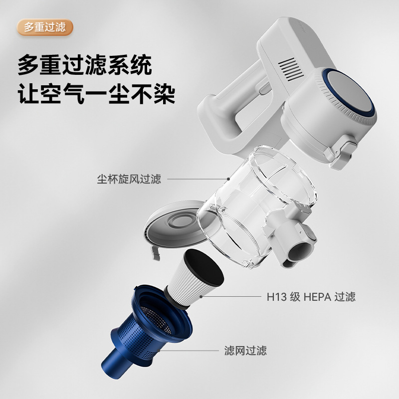 Aspiradora de mano doméstica con cable de 500 W de alta potencia y alta succión de mano con succión para eliminar ácaros y aspiradora integrada para fregar