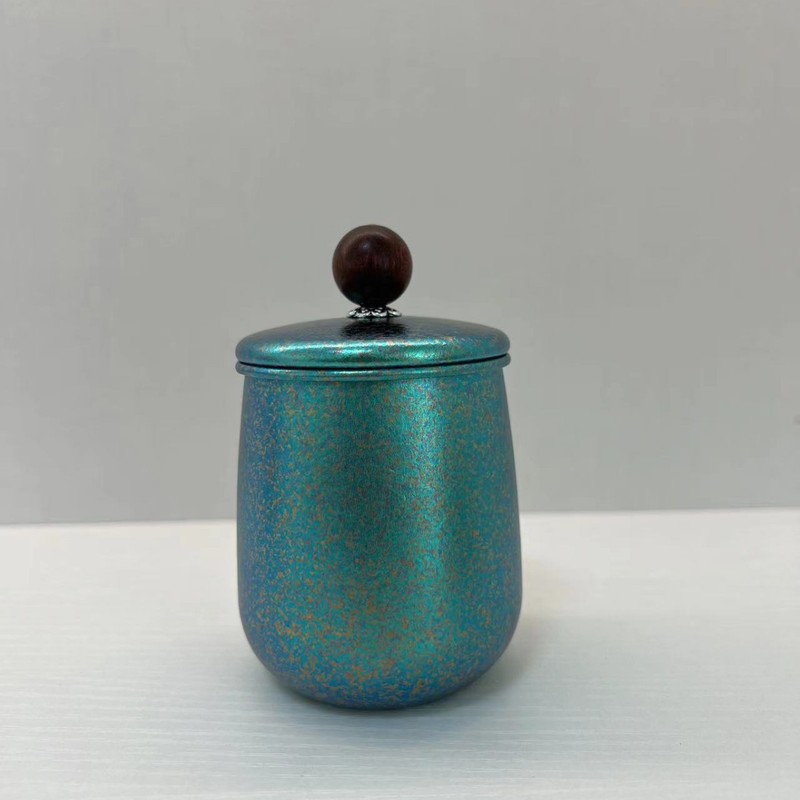 純チタンミニ茶缶ポータブル旅行密封茶保存缶絶妙なポータブル密封缶小さな茶箱|undefined