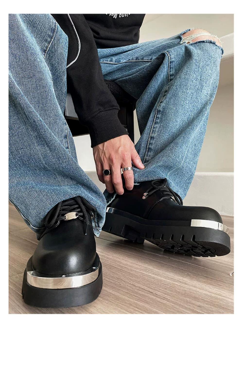 Chaussures Derby ShoeVault pour homme, modèle phare de la collection automne-été, rehausseur de taille, noires, décontractées, professionnelles et habillées, authentiques._voghion.com