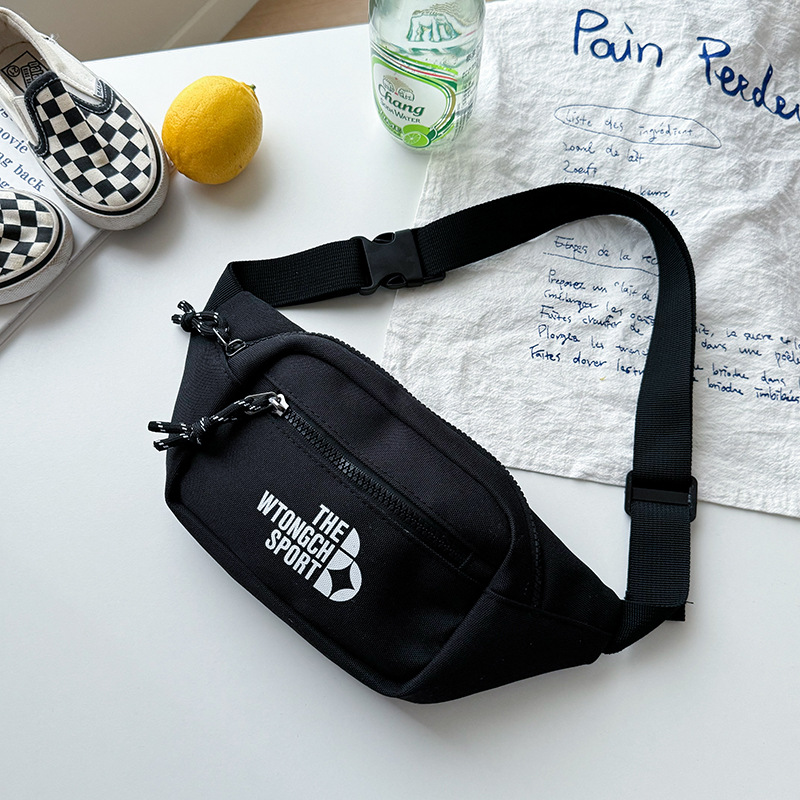 Bolso de pecho para niños y niñas de moda coreana, letras de estilo occidental, bolso de mensajero para niños de color de contraste de moda, nuevo bolso para niños de comercio exterior
