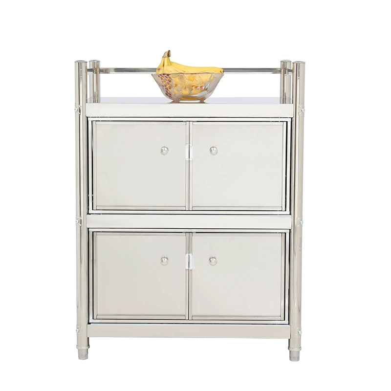 Дверца шкафа-забора, двойной шкаф для хранения, стеллаж для хранения из нержавеющей стали, буфет, кухонный стеллаж для хранения, стеллаж для хранения и организации