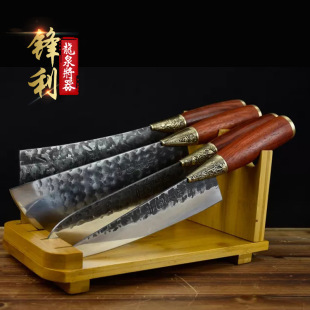 Longquan kitchen knife combination suit knife set special kitchen chef household vegetable slicing meat cutting sharp kitchen knife