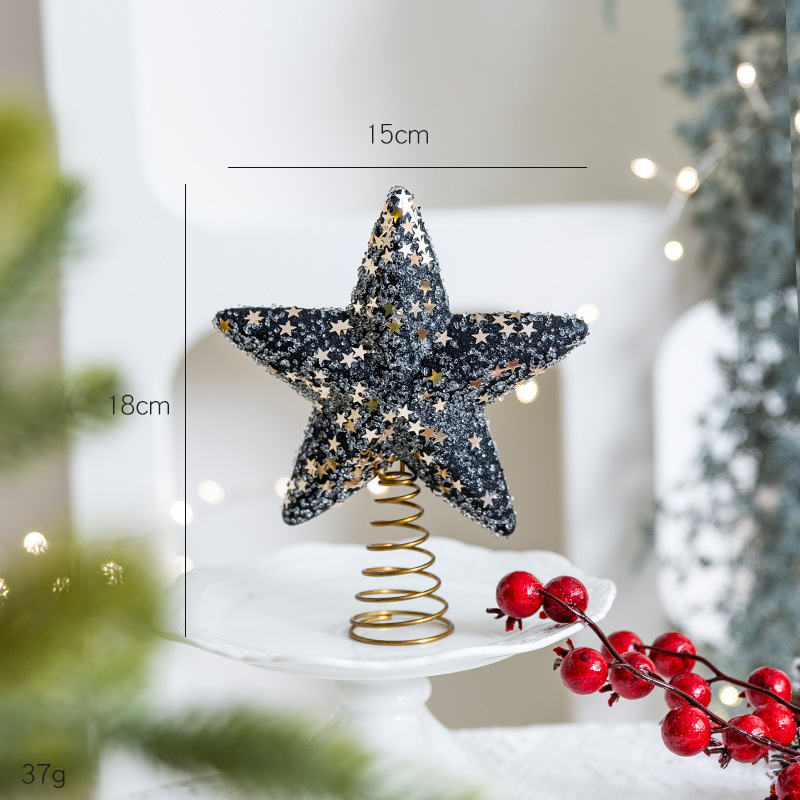 クロスボーダー新製品クリスマスツリートップスターデコレーション粘着ピンクダイヤモンドシーンフォーム五芒星クリスマスツリートップアレンジメント装飾|undefined