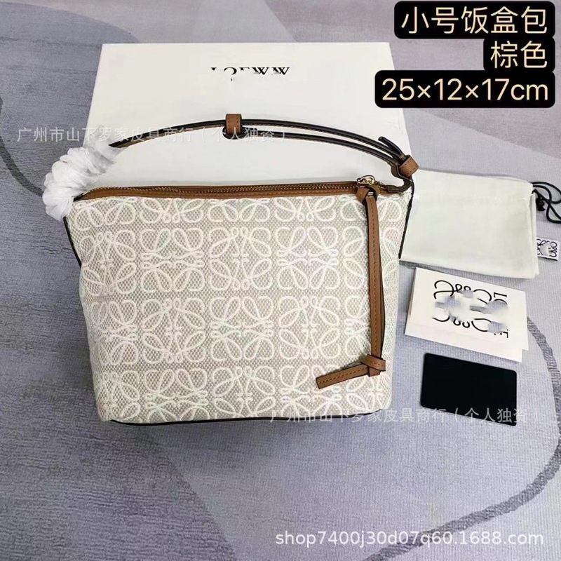 帆布罗家饭盒包2025新款cubi提花刺绣便当包单肩手提腋下包斜挎|undefined