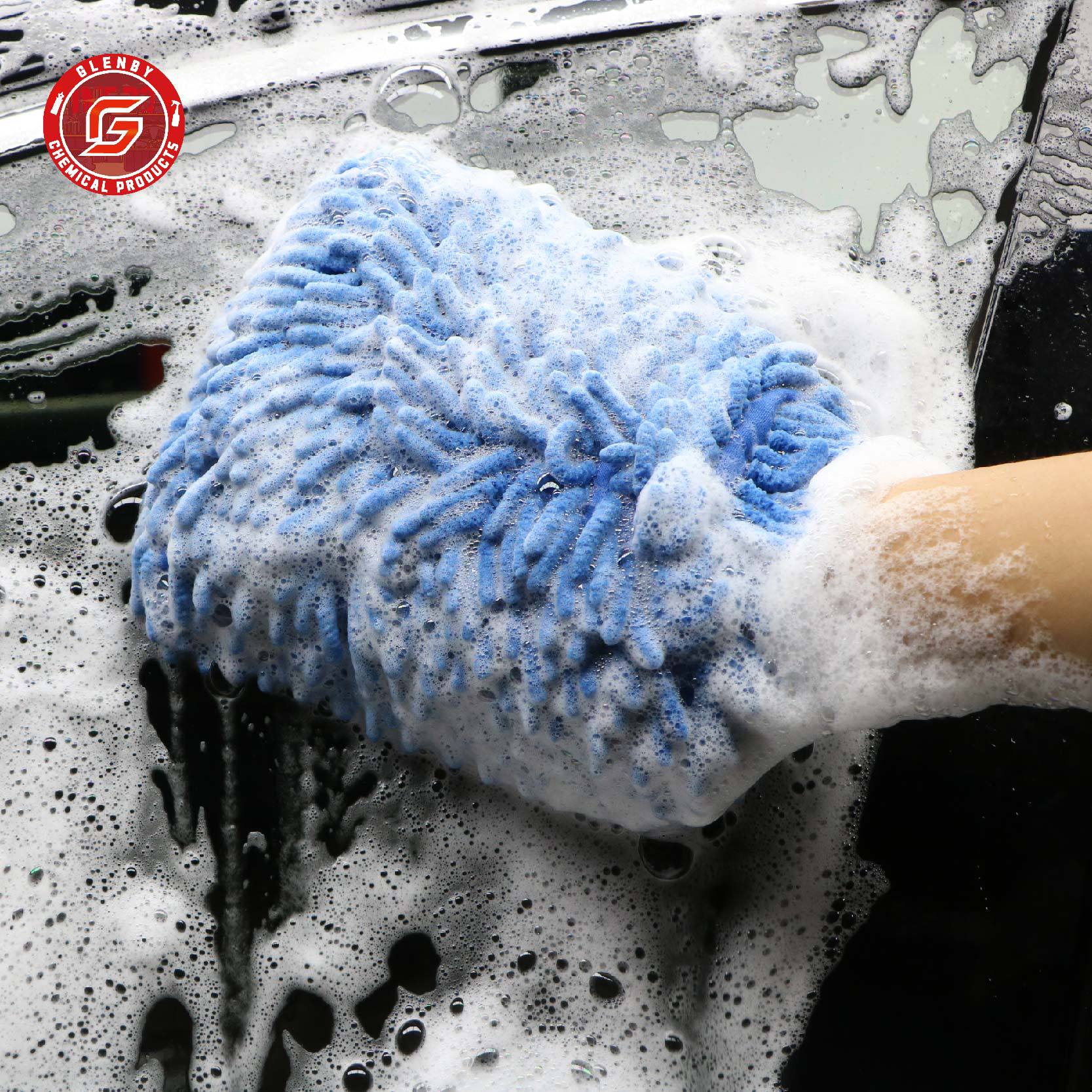 Coral plush double-sided gloves