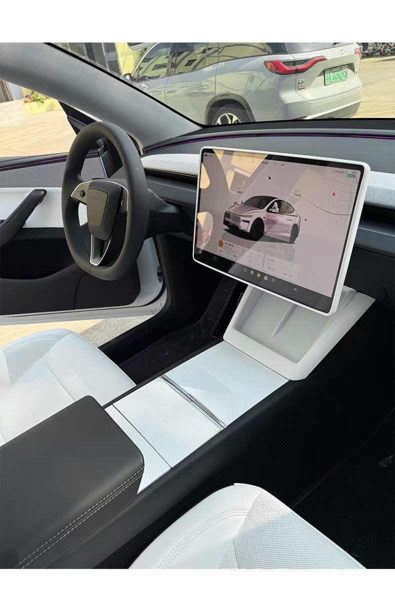 Suitable for Tesla's New Version of Model Y/3 Central Control Wireless Charging Trim Protective Cover Interior Accessories Color Change