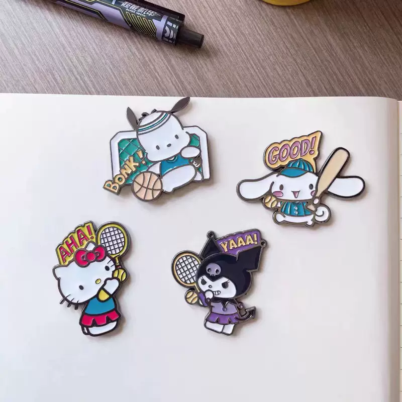 Брошь (Sanrio) Cute Cartoon Metal Badge, цинковый сплав, 6.3×5.27 см, 13 г, детский аксессуар