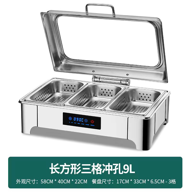 Estufas de aislamiento de cubierta de acero inoxidable estufas Buffet visibles estufas de desayuno de calefacción eléctrica estufas de aislamiento hidráulicas estufas de buffet