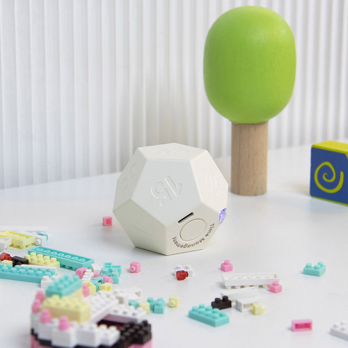 Three-dimensional flip timer 12-sided geometric creative time reminder vibrating bell cooking learning timer