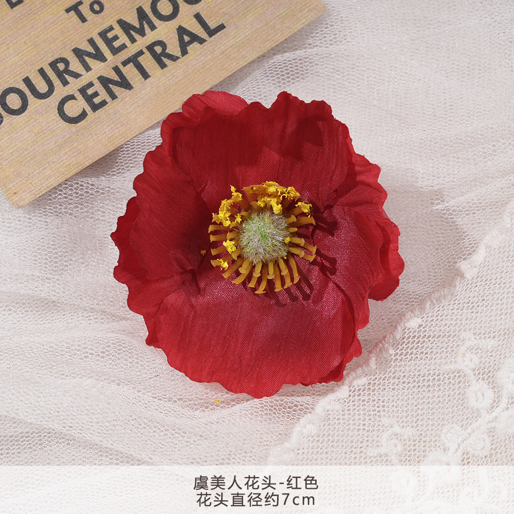 XC-양귀비 꽃 머리-레드