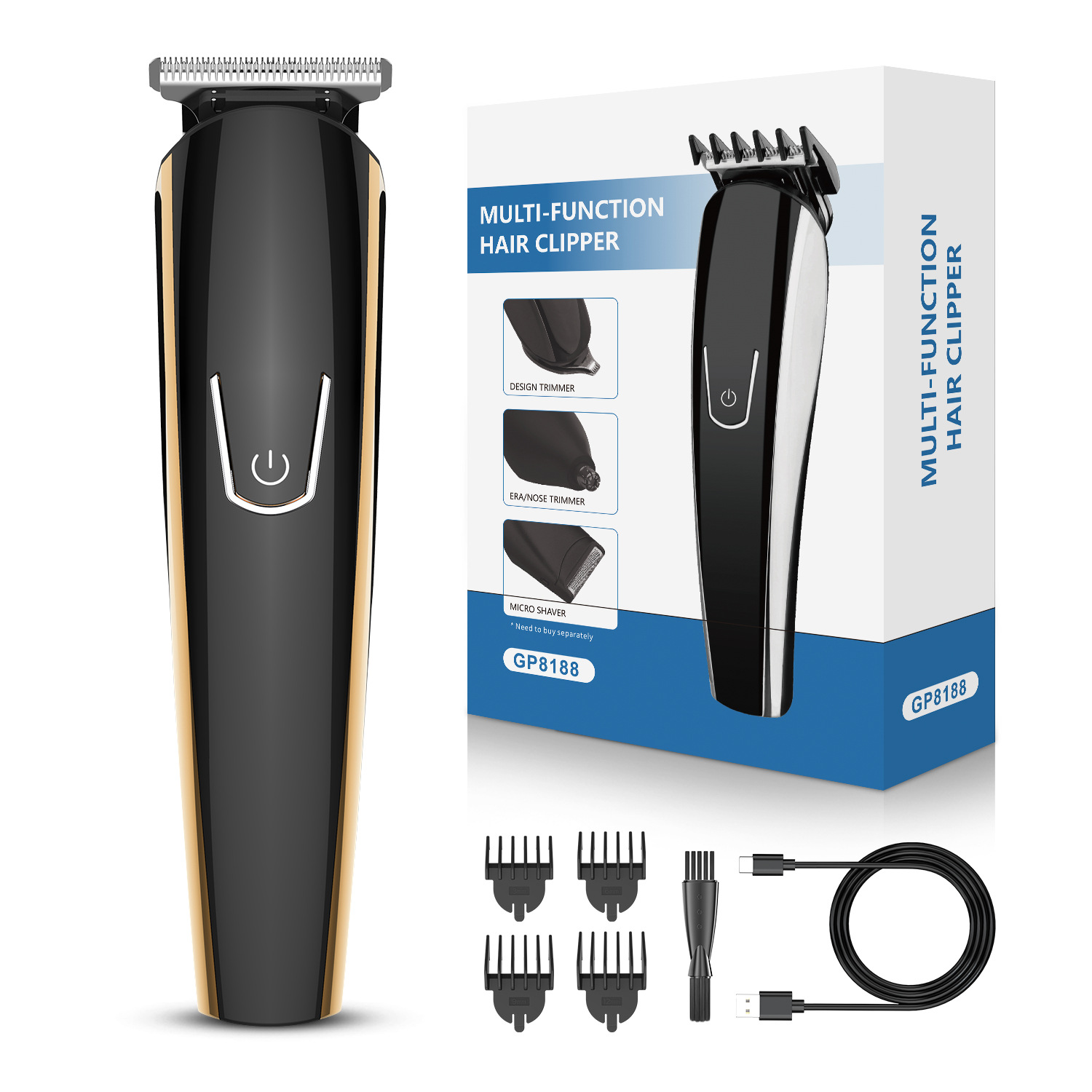 Juego de cortapelos eléctricos para el hogar Cortapelos eléctricos multifuncionales 5 en 1 Cortapelos eléctricos de corte de barba al por mayor transfronterizo