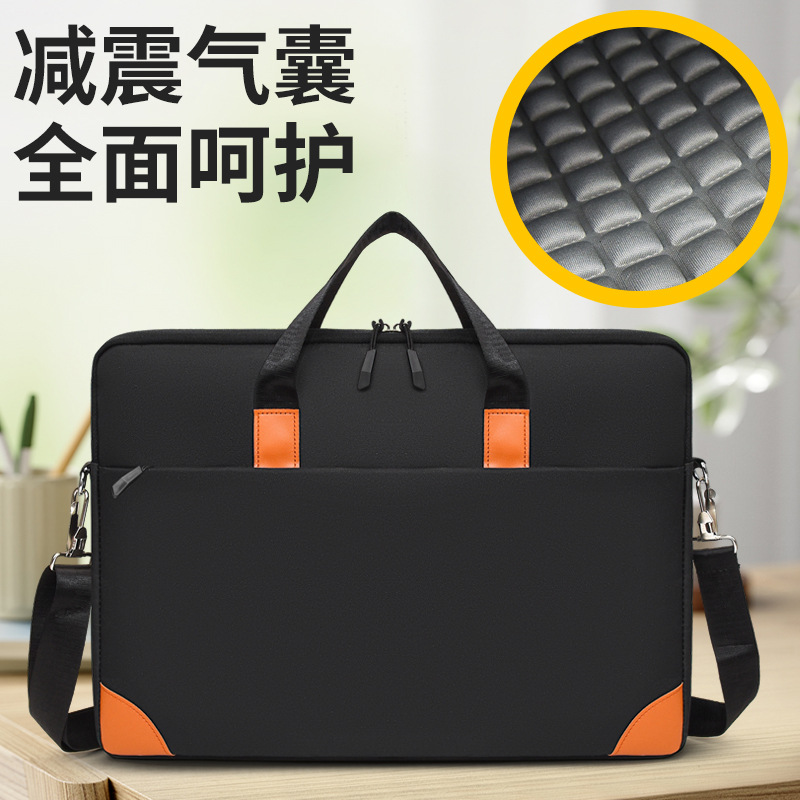 New Simple Computer Bag 16inch Portable Shockproof Waterproof Briefcase Fashionable Single-Shoulder Laptop Bag