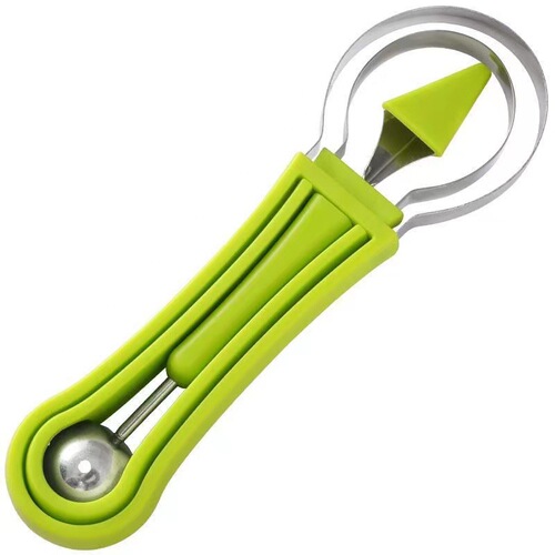 Three-in-one fruit scooper, double-headed multi-function watermelon scooper, cantaloupe scooper, three-piece set for fruit scooping